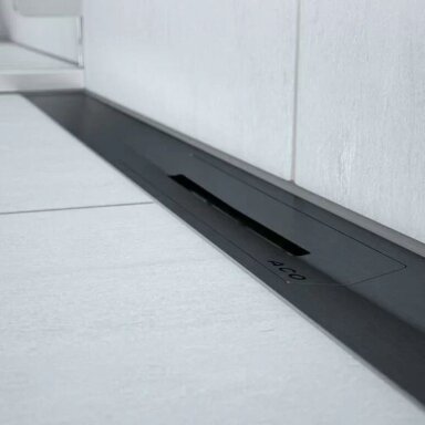 ACO ShowerDrain S+ dušo latakas su Plate juodomis grotelėmis, 800 mm ACO ShowerDrain S+ dušo latakas su Plate juodomis grotelėmis, 800 mm