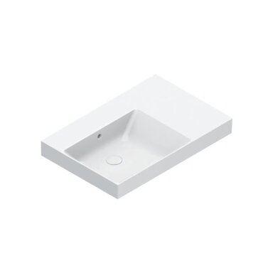 CATALANO Zero asimetrinis pakabinamas keraminis praustuvas 75 x 50 cm CATALANO Zero asimetrinis pakabinamas keraminis praustuvas 75 x 50 cm