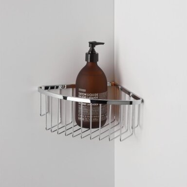 DECOR WALTHER kampinis dušo krepšelis BASIC, chromas
