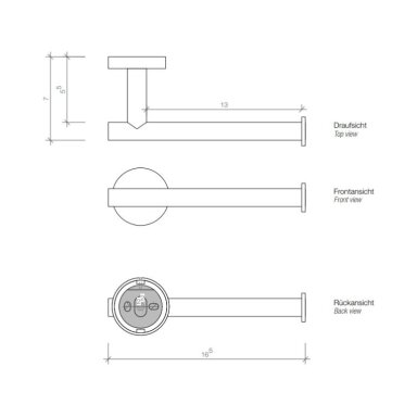 DECOR WALTHER pakabinamas fiksuotas WC popieriaus laikiklis BASIC, chromas DECOR WALTHER pakabinamas fiksuotas WC popieriaus laikiklis BASIC, chromas