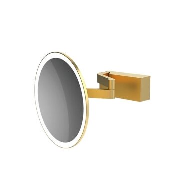 DECOR WALTHER pakabinamas kosmetinis veidrodis su LED apšvietimu VISION R, matinis auksas DECOR WALTHER pakabinamas kosmetinis veidrodis su LED apšvietimu VISION R, matinis auksas