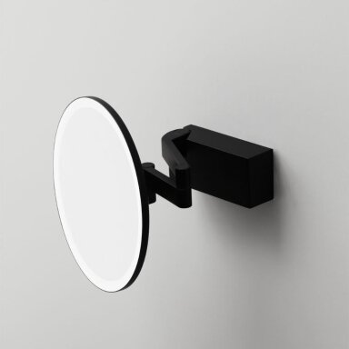 DECOR WALTHER pakabinamas kosmetinis veidrodis su LED apšvietimu VISION R, juodas matinis DECOR WALTHER pakabinamas kosmetinis veidrodis su LED apšvietimu VISION R, juodas matinis