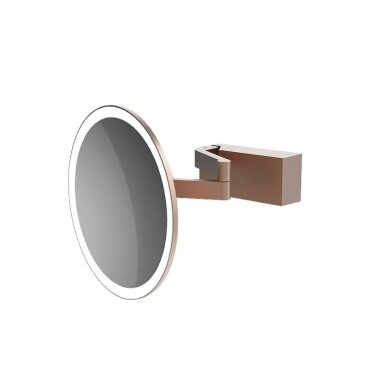 DECOR WALTHER pakabinamas kosmetinis veidrodis su LED apšvietimu VISION R, matinis varis DECOR WALTHER pakabinamas kosmetinis veidrodis su LED apšvietimu VISION R, matinis varis