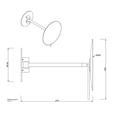 DECOR WALTHER pakabinamas kosmetinis veidrodis SPT 72, chromas