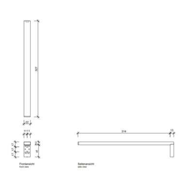 DECOR WALTHER pakabinamas rankšluosčio laikiklis CONTRACT 33 cm, matinis nerūdijantis plienas DECOR WALTHER pakabinamas rankšluosčio laikiklis CONTRACT 33 cm, matinis nerūdijantis plienas