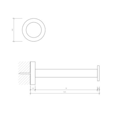 DECOR WALTHER pakabinamas rezervinio WC popieriaus laikiklis BASIC, juodas matinis