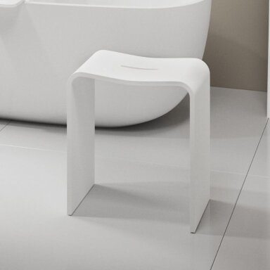 DECOR WALTHER dušo suoliukas STONE STOOL, juodas matinis