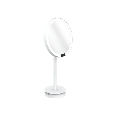 DECOR WALTHER pastatomas kosmetinis veidrodis su LED apšvietimu JUST LOOK PLUS SR, baltas matinis