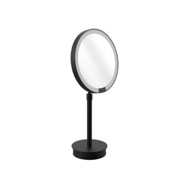 DECOR WALTHER pastatomas kosmetinis veidrodis su LED apšvietimu JUST LOOK PLUS SR, juodas matinis