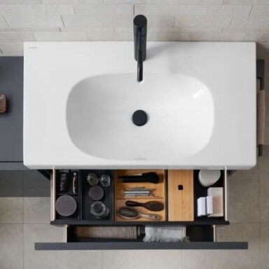 GEBERIT Acanto pakabinamas keraminis praustuvas 75 x 48 cm, su daiktų laikymo paviršiumi GEBERIT Acanto pakabinamas keraminis praustuvas 75 x 48 cm, su daiktų laikymo paviršiumi