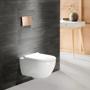 GEBERIT Acanto pakabinamas WC puodas su Soft-Close dangčiu