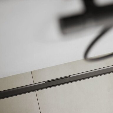 GEBERIT CleanLine80 dušo latakas su juodo chromo grotelėmis, 300-900 mm GEBERIT CleanLine80 dušo latakas su juodo chromo grotelėmis, 300-900 mm