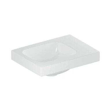 GEBERIT iCon Light asimetrinis keraminis praustuvas 38 x 28 cm, baltas blizgus GEBERIT iCon Light asimetrinis keraminis praustuvas 38 x 28 cm, baltas blizgus