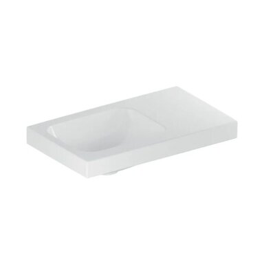 GEBERIT iCon Light asimetrinis keraminis praustuvas 53 x 31 cm, su daiktų laikymo paviršiumi GEBERIT iCon Light asimetrinis keraminis praustuvas 53 x 31 cm, su daiktų laikymo paviršiumi