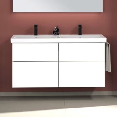 GEBERIT iCon Light dvigubas pakabinamas keraminis praustuvas 120 x 48 cm GEBERIT iCon Light dvigubas pakabinamas keraminis praustuvas 120 x 48 cm