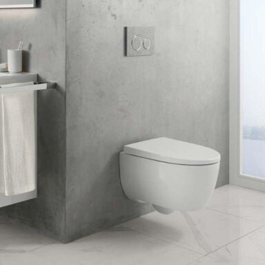 GEBERIT iCon pakabinamas kompaktiškas WC puodas su Soft-Close dangčiu