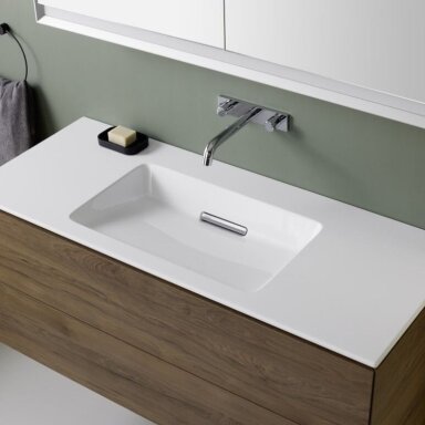 GEBERIT One baldinis praustuvas 105 x 48 cm, su horizontaliu nuotaku