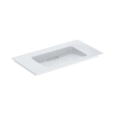 GEBERIT One baldinis praustuvas 90 x 48 cm, su horizontaliu nuotaku