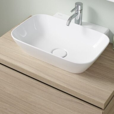 GEBERIT One keraminis praustuvas 50 x 42 cm, su vertikaliu nuotaku GEBERIT One keraminis praustuvas 50 x 42 cm, su vertikaliu nuotaku