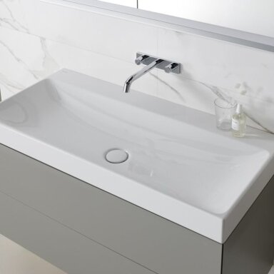 GEBERIT One pakabinamas keraminis praustuvas 105 x 48 cm, su vertikaliu nuotaku GEBERIT One pakabinamas keraminis praustuvas 105 x 48 cm, su vertikaliu nuotaku