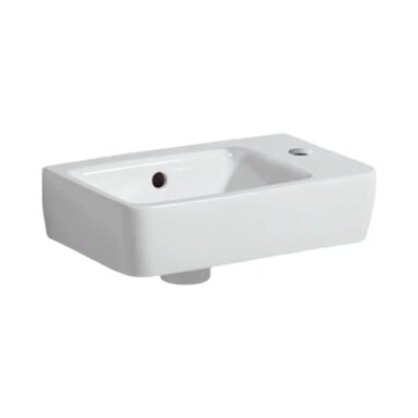 GEBERIT Selnova Compact asimetrinis keraminis praustuvas 40 x 25 cm GEBERIT Selnova Compact asimetrinis keraminis praustuvas 40 x 25 cm