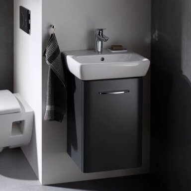 GEBERIT Selnova Compact pakabinamas keraminis praustuvas 55 x 37 cm GEBERIT Selnova Compact pakabinamas keraminis praustuvas 55 x 37 cm