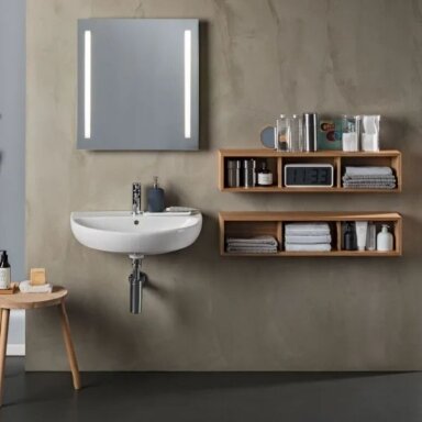 GEBERIT Selnova pakabinamas keraminis praustuvas 65 x 50 cm GEBERIT Selnova pakabinamas keraminis praustuvas 65 x 50 cm
