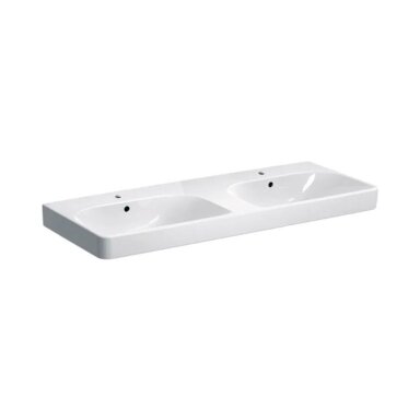 GEBERIT Smyle Square dvigubas pakabinamas keraminis praustuvas 120 x 48 cm GEBERIT Smyle Square dvigubas pakabinamas keraminis praustuvas 120 x 48 cm