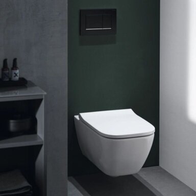 GEBERIT Smyle Square pakabinamas WC puodas su Soft-Close dangčiu