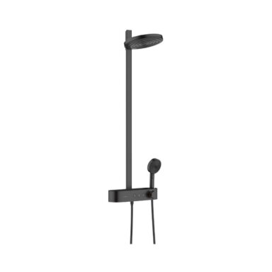 HANSGROHE Pulsify S 2jet termostinė dušo sistema, juoda matinė