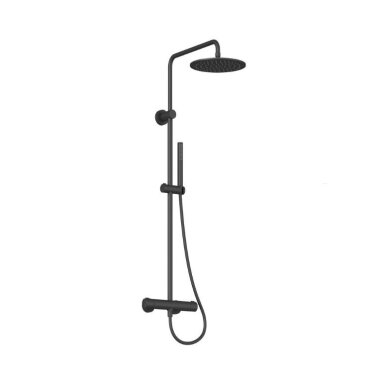 RAVAK Spring termostatinė dušo sistema, juoda matinė RAVAK Spring termostatinė dušo sistema, juoda matinė