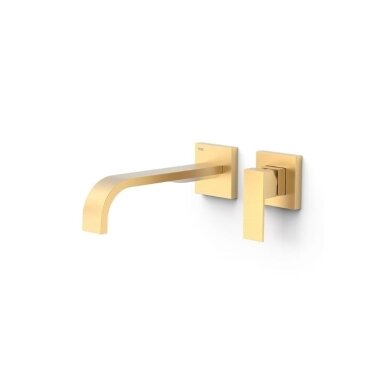TRES Cuadro potinkinis praustuvo maišytuvas 240 mm, matinis auksas TRES Cuadro potinkinis praustuvo maišytuvas 240 mm, matinis auksas