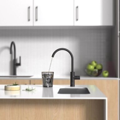 TRES Kitchen filtruoto vandens maišytuvas, matinis rausvas auksas