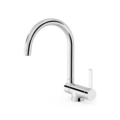 TRES Kitchen virtuvinis maišytuvas su nulenkiamu čiaupu, chromas