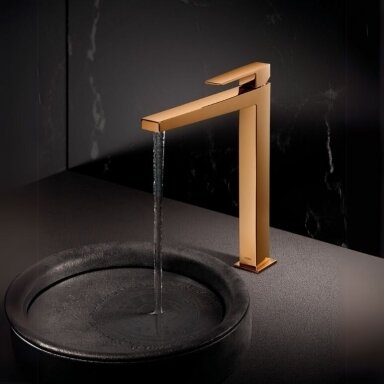 TRES Slim aukštas praustuvo maišytuvas, poliruotas auksas