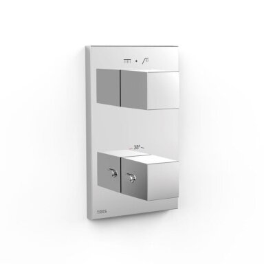 TRES Therm-Box potinkinės dušo sistemos komplektas, termostatinis, chromas TRES Therm-Box potinkinės dušo sistemos komplektas, termostatinis, chromas