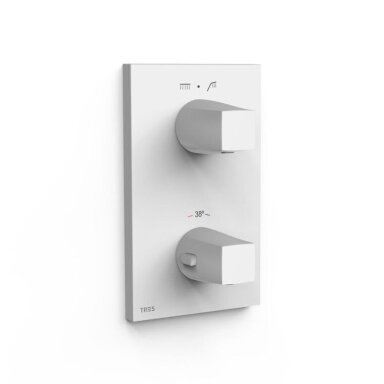 TRES Therm-Box potinkinės dušo sistemos komplektas, termostatinis, baltas matinis TRES Therm-Box potinkinės dušo sistemos komplektas, termostatinis, baltas matinis