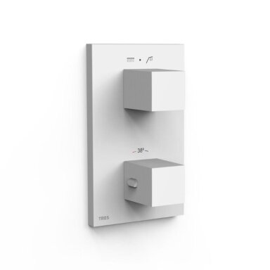 TRES Therm-Box potinkinės dušo sistemos komplektas, termostatinis, baltas matinis TRES Therm-Box potinkinės dušo sistemos komplektas, termostatinis, baltas matinis
