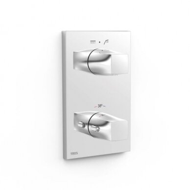 TRES Therm-Box potinkinės dušo sistemos komplektas, termostatinis, chromas 1
