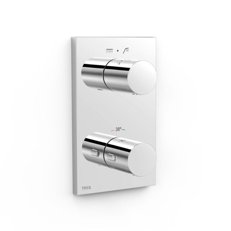 TRES Therm-Box potinkinės dušo sistemos komplektas, termostatinis, chromas 1